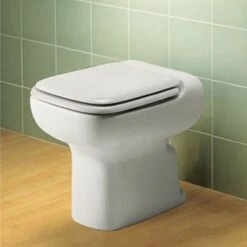 Copriwater Serie Conca Colore Bianco Ideal Standard Legno Rivestito E Cerniere In Acciaio -Stile Bagno 21672177 5