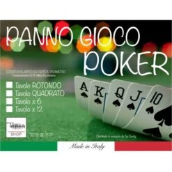 COPRITAVOLO Panno GIOCO Carte POKER VERDE Proteggi TAVOLO Cm. 130 ROTONDO -Stile Bagno 21672575 5