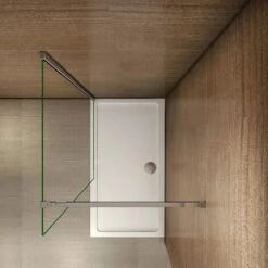 Walk In Con Barra Stabilizzatrice Regolabile 73-120cm Cristallo 8mm Temperato Anticalcare Trasparente 50x200cm -Stile Bagno 21892439 3