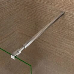 Walk In Con Barra Stabilizzatrice Regolabile 73-120cm Cristallo 8mm Temperato Anticalcare Trasparente 50x200cm -Stile Bagno 21892439 4
