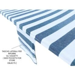 TELO MARE Fouta LETTINO RIGA In Cotone BEDDY BEACH © CON TASCHE Misura Cm. 80x200 -Stile Bagno 22435767 3