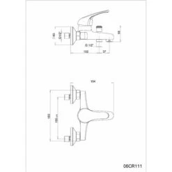 RUBINETTO MISCELATORE ESTERNO MONO-COMANDO PER VASCA FUTURE -Stile Bagno 2259342 5