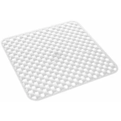 TAPPETO QUADRATO ANTISCIVOLO DOCCIA GEO 53X53 CM BIANCO