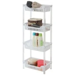 CARRELLO SCAFFALE IN PLASTICA 4 RIPIANI