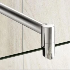 H.200cm Doccia Walk-in Con Paretina Movibile 40cm In Cristallo 8mm Anticalcare Barra Stabilizzatrice 70-120cm Misura 130 Cm (90+40) -Stile Bagno 22870038 3