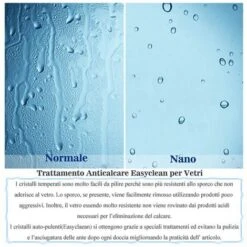 Parete Doccia Walk-in Con Barra Stabilizzatrice Regolabile 70-120cm Cristallo 6mm Temperato Anticalcare Misura 65x185cm -Stile Bagno 22870062 4