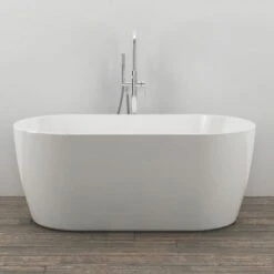 Vasca Da Bagno Free Standing 002 Acrilico Bianco Lucido Ovale L138xh57xp75