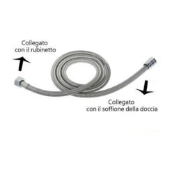 Tubo Flessibile Soffione Doccino Per Doccia Vasca Bagno 1,5mt In Acciaio Cromato -Stile Bagno 23361461 3
