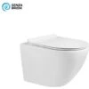 Wc Sospeso Senza Brida Perla Bianco Con Coprivaso Slim Soft Close Incluso - Spazio