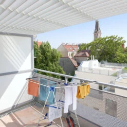 Relaxdays Stendibiancheria Pieghevole, Con Ali, Stendino Compatto, Acciaio, Stendi Biancheria, 137x155x59 Cm, Argento -Stile Bagno 23840676 5