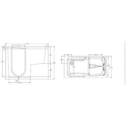 Vasca Per Anziani Modello Lotus 1334x673x1016 Mm Con Pannello Esterno A Destra -Stile Bagno 23852223 3