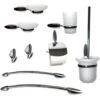Set 9 Pezzi Accessori Da Bagno Odissea Acciaio Cromato