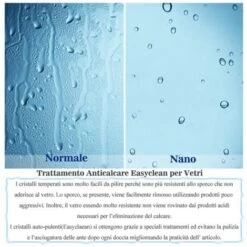 Parete Doccia Walk In Cristallo Temperato Trasparente Anticalcare 8 Mm Con Barra Stabilizzatrice Regolabile da 73-120cm Misura 50x200cm -Stile Bagno 24304274 4