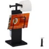 Relaxdays Piantana Portarotolo, Portascopino & Portariviste, Accessori Bagno Scopino Rotolo Riviste,48,5x25,5x20, Nero