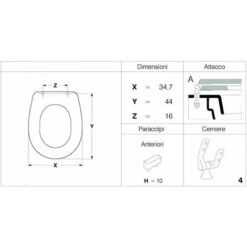 Sedile WC Compatibile Liuto Bianco Ideal Standard -Stile Bagno 25093228 3