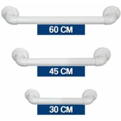 CORRIMANO MANIGLIONE DI SOSTEGNO PER DISABILI ANZIANI MAX 120 KG BIANCO (32418V) CM 30 (32418)