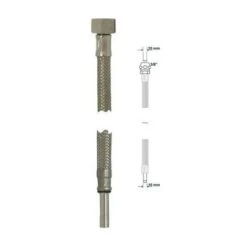 Tubo Di Connessione Sanitaria 300 Mm Cromato Dado 3/8