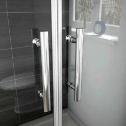 Box Doccia Porta Per Nicchia 195cm Doppie Ante Battenti Saloon In Vetro 6mm Temperato Trasparente Anticalcare 70 Cm (660 Mm-700 Mm) -Stile Bagno 25356936 4