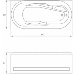 Vasca A Incasso In Acrilico 170x80 Cm - Erica Vin -Stile Bagno 25663726 3