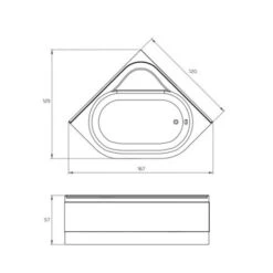 Vasca A Incasso In Acrilico 120x120 Cm - Camelia Vin -Stile Bagno 25664768 4