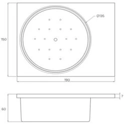 Vasca A Incasso In Acrilico 190x150 Cm - Oasi Vin -Stile Bagno 25665429 4