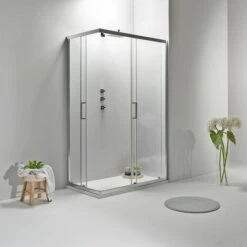 BOX DOCCIA ELITE ANGOLARE 70x100 CM SCORREVOLE TRASPARENTE -Stile Bagno 25793046 4