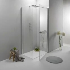 BOX DOCCIA ELITE ANGOLARE 70x90 CM PORTA BATTENTE CON LATO FISSO TRASPARENTE