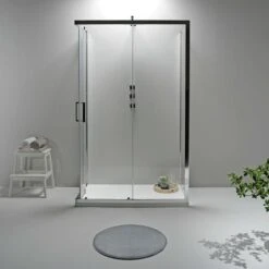 BOX DOCCIA ELITE TRE LATI 70x120x70 CM SCORREVOLE TRASPARENTE