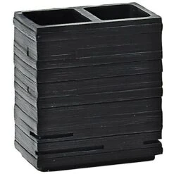 PORTASPAZZOLINI GEDY QUADROTTO NERO D'APPOGGIO