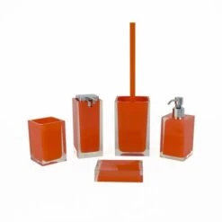 PORTASPAZZOLINI GEDY RAINBOW ARANCIO D'APPOGGIO -Stile Bagno 25793834 4