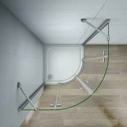 195 Cm Box Doccia Semicircolare Doppia Porta Battente Saloon Cristallo 6 Mm Temperato Anticalcare Con Barra Stabilizzatrice 80x80cm -Stile Bagno 25794459 4