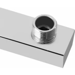 Braccio Per Soffione Doccia Quadrato In Ottone Cromato Completo Di Rosone - 35CM -Stile Bagno 26012583 4