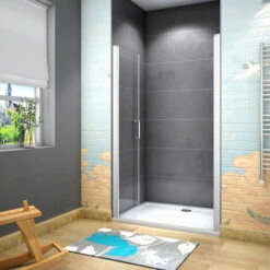 185 Cm Box Doccia Per Nicchia Porta Battente 2 Ante Saloon Cristallo Temperato 5 Mm Trasparente Profilo In Alluminio Processo Di Elettroforesi 70 Cm -Stile Bagno 26092284 3