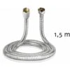 Tubo Flessibile Doccia 1,5 M Metallo Cromato Attacco Universale Bagno