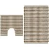 Hommoo Set Tappeti In Iuta Intrecciati A Mano Naturale E Bianco VD02139