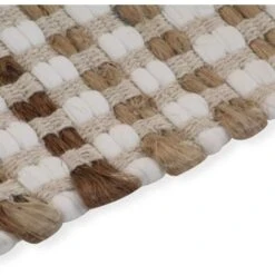 Hommoo Set Tappeti In Iuta Intrecciati A Mano Naturale E Bianco VD02139 -Stile Bagno 26438428 5