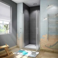 Box Doccia Per Nicchia Doppia Porta Battente Saloon In Cristallo 6mm Temperato Opaco/Satinato Anticalcare 80x195cm -Stile Bagno 26942831 3