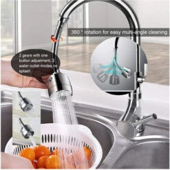 Rompigetto Lavello Cucina Doccetta Flessibile Rubinetto Areatore Cromato DG0-135 -Stile Bagno 27434255 5