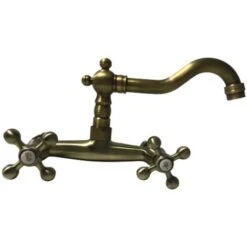 Rubinetto A Parete Bronzato Vecchio Ottone Vintage Completo -Stile Bagno 27434965 3