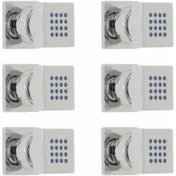 Hudson Reed Kubix Kit Doccia Con 6 X Idrogetti Quadrati - Ottone Solido Cromato - 45 X 45 X 60mm