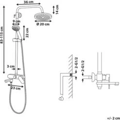 Set Doccia Miscelatore Oro Con Funzione Pioggia Glamour Moderno Gurara -Stile Bagno 27820036 3