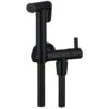 Kit Idroscopino Nero Tondo Doccetta Per Wc Portatile Shut-off Monogetto Con Leva