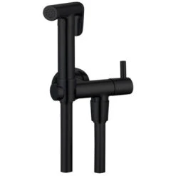 Kit Idroscopino Nero Tondo Doccetta Per Wc Portatile Shut-off Monogetto Con Leva