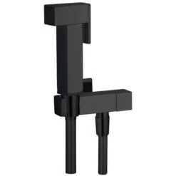 Kit Idroscopino Nero Quadro Doccetta Per Wc Portatile Shut-off Monogetto Con Leva
