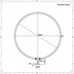 Hudson Reed Barra Reggitenda Rotonda Per Vasche Da Bagno Freestanding - Ottone Solido Cromato - Ø825mm -Stile Bagno 2822212 4