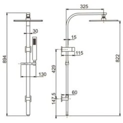Colonna Doccia Miscelatore Ottone Nero - Sirius -Stile Bagno 28354879 3