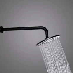 Gruppo Doccia Termostatico A Parete Con Doccetta Finitura Nera Supporto A Muro Da 200 Mm -Stile Bagno 28354978 4