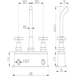 Robinet Mélangeur Lavabo Mural Bronze - Corbeau -Stile Bagno 28356650 5