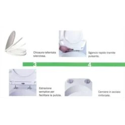 Sedile Per WC Universale Termoindurente Tecom DSC01 Bianco -Stile Bagno 28404252 4