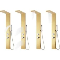Sistema Di Pannelli Doccia In Acciaio Inossidabile 201 Oro VidaXL 7 Sistema Di Pannelli Doccia In Acciaio Inossidabile 201 Oro VidaXL -Stile Bagno 28488317 3
